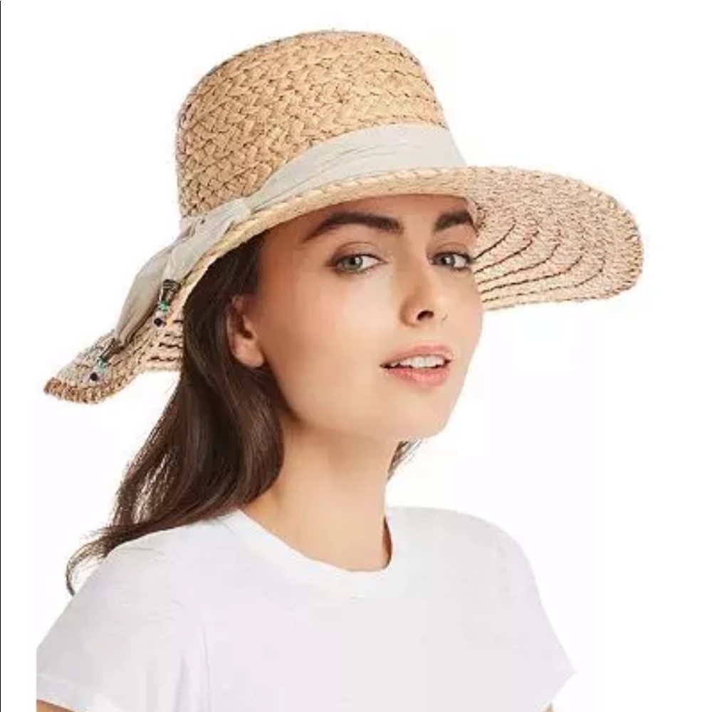 Ale By Alessandra Marigot Raffia Hat Natural One Gem